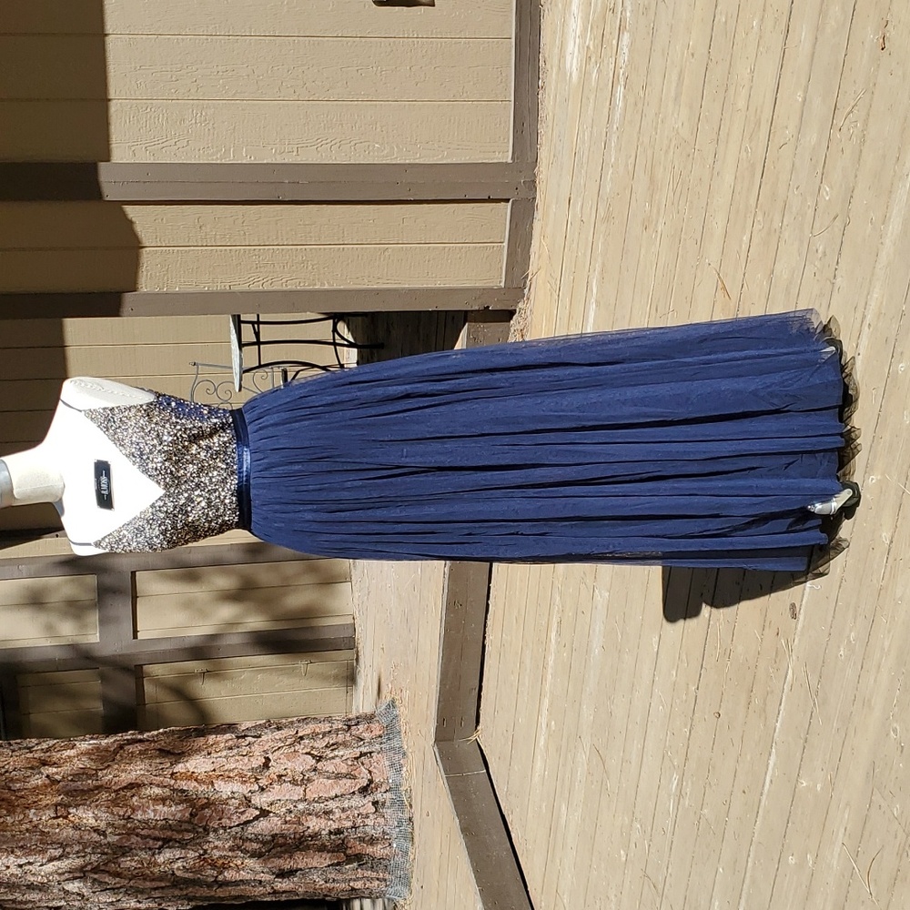 Anthropologie BHLDN royal blue sequin dress, Size 4, stunning for prom, wedding,